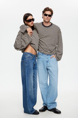 BLOOM LONG SLEEVE - SLATE STRIPE