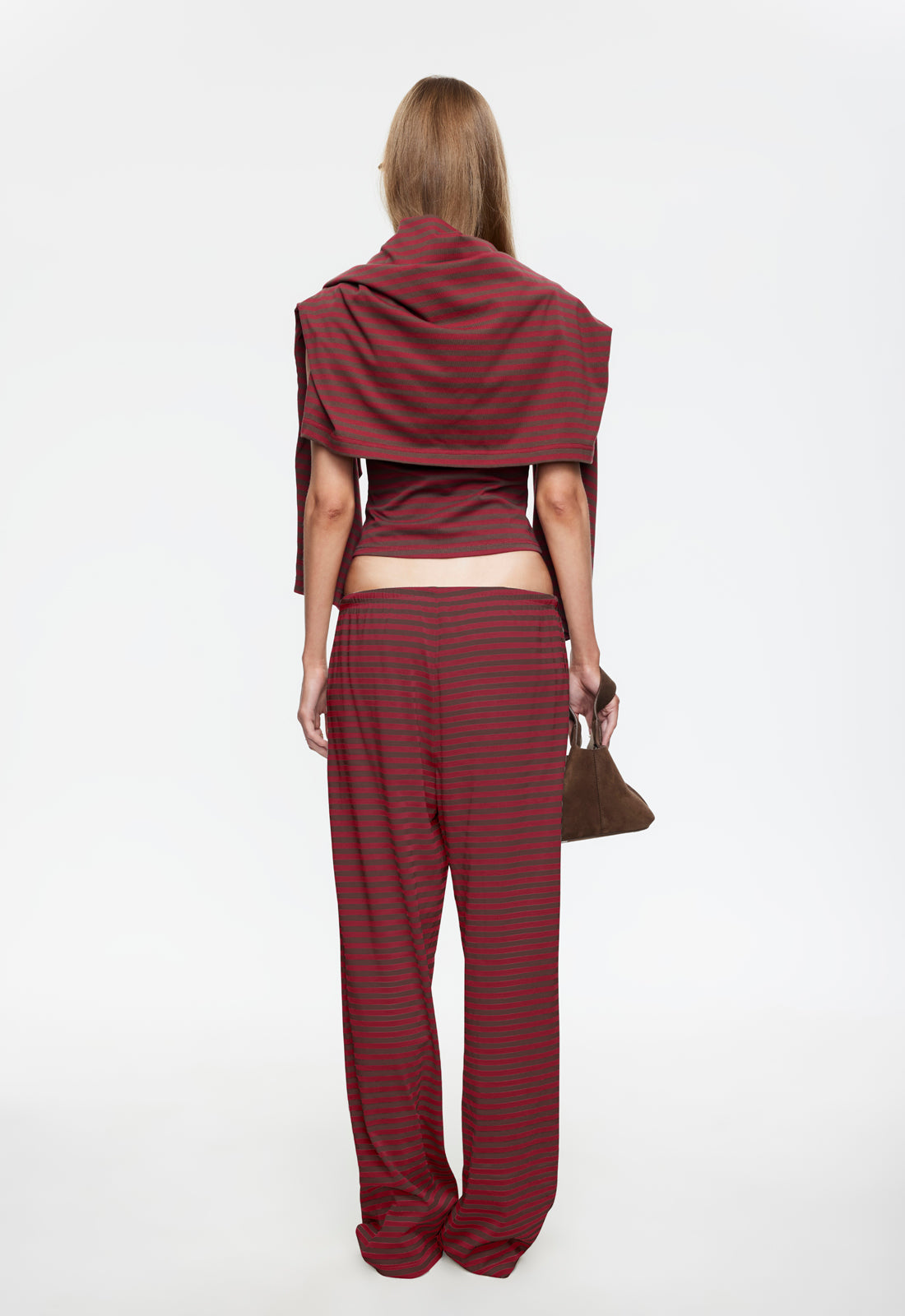BLOOM PANT - CHOCOLATE WINE STRIPE - Image 5