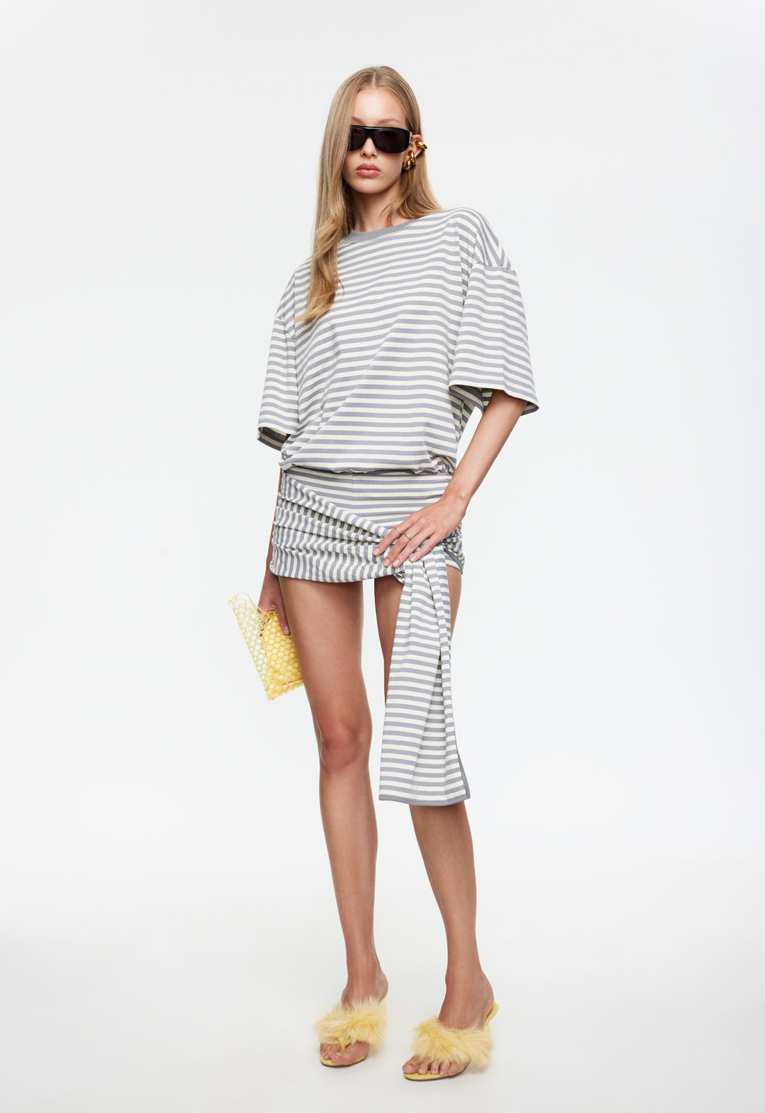 BLOOM SKORT - ASH STRIPE - Image 2